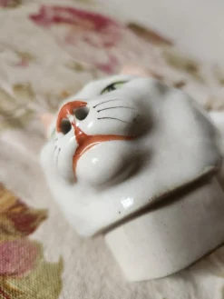 Clearance Pamono Antique French Majolica Cat Absinthe Pitcher by George Dreyfus, 1890s