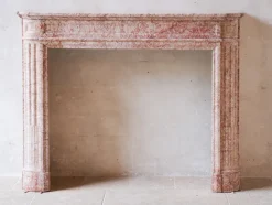 Pamono Antique French Marble Fireplace in Pink Tones> Fireplaces And Mantels