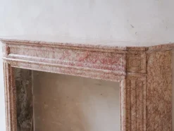 Pamono Antique French Marble Fireplace in Pink Tones><noscript><img width=