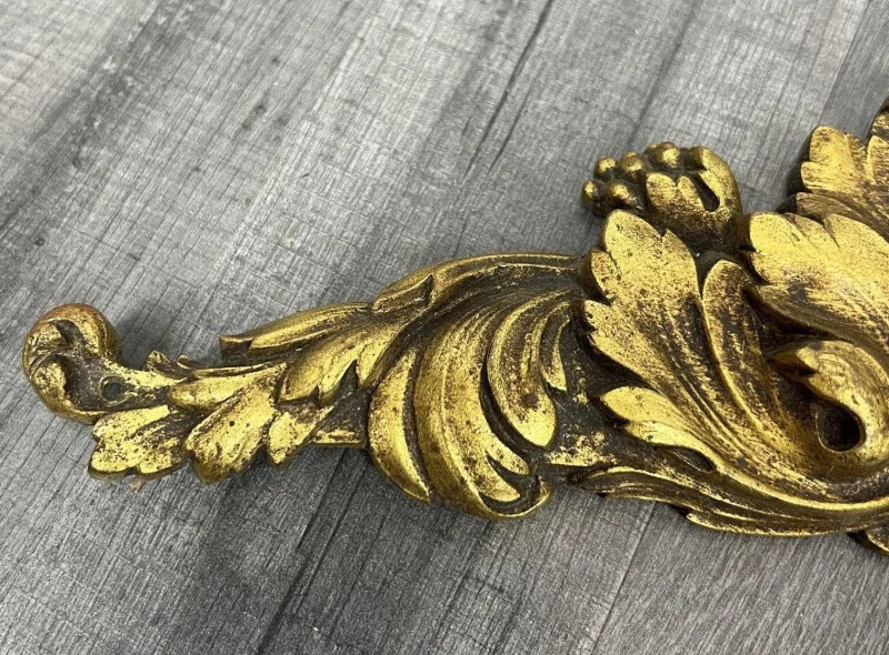 Pamono Antique French Metal Gilt Leaf Scroll Decoration> Wall Decor