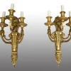 Pamono Antique French Napoleon III Wall Sconces in Chiseled Gilt Bronze, Late 19th Century, Set of 2> Wall Lights & Sconces