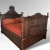 New Pamono Antique French Neo-Renaissance Carved Oak Kingsize Bed Frame, 1880s