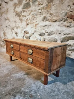 Sale Pamono Antique French Oak and Pine Chest of 4 Drawers, 1900s