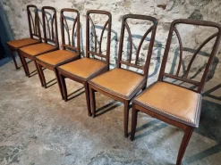 Pamono Antique French Oak Dining Chairs, 1890s, Set of 6> Side Chairs & Dining Chairs