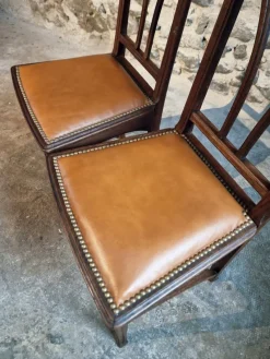 Pamono Antique French Oak Dining Chairs, 1890s, Set of 6><noscript><img width=