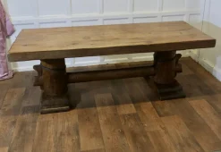 Pamono Antique French Oak Refectory Table, 1890s><noscript><img width=