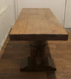 Pamono Antique French Oak Refectory Table, 1890s><noscript><img width=