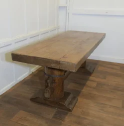 Pamono Antique French Oak Refectory Table, 1890s><noscript><img width=