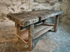 Pamono Antique French Oak Workbench, 1890s