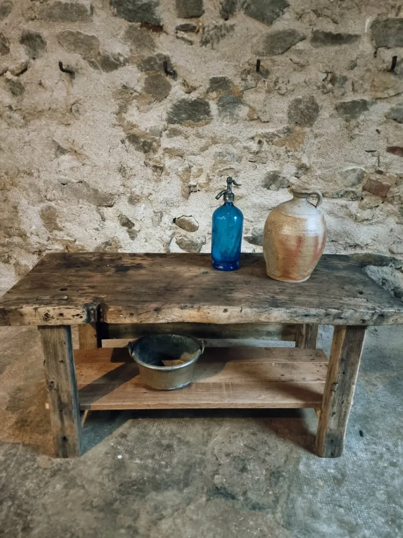 Pamono Antique French Oak Workbench, 1890s
