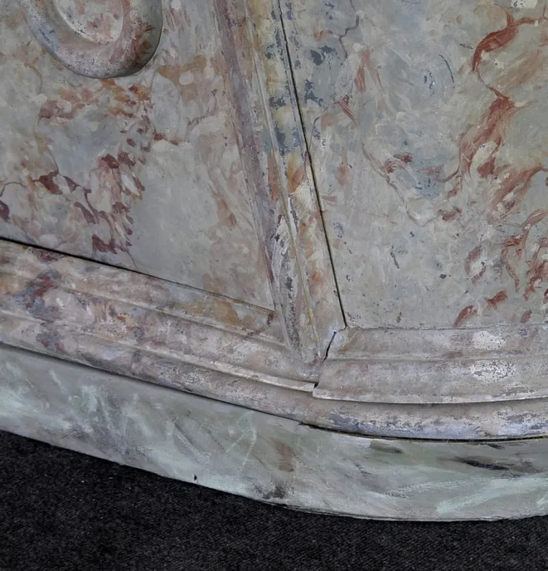 Pamono Antique French Parisian Faux Marble Painted Zinc Bathtub, 1880s> Architectural Elements