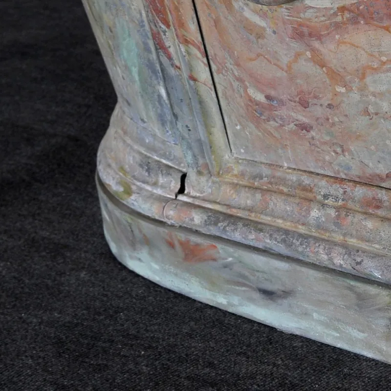 Pamono Antique French Parisian Faux Marble Painted Zinc Bathtub, 1880s> Architectural Elements