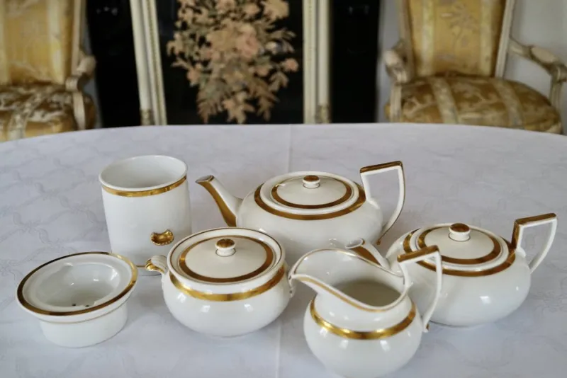 Online Pamono Antique French Porcelain Coffee Tea Set, 1865, Set of 13