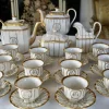 Best Pamono Antique French Porcelain Tea Service, 1840, Set of 16