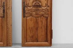 Pamono Antique French Provincial Hand-Carved Doors, 1880s, Set of 2><noscript><img width=