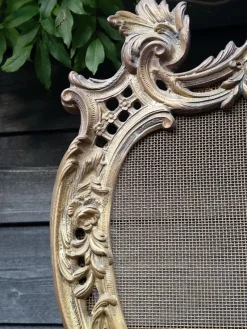 Hot Pamono Antique French Rococo Style Fireplace Screen in Brass, 1890s