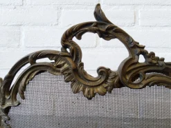 Hot Pamono Antique French Rococo Style Fireplace Screen in Brass, 1890s