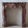 Pamono Antique French Rouge Royal Marble Fireplace> Fireplaces And Mantels