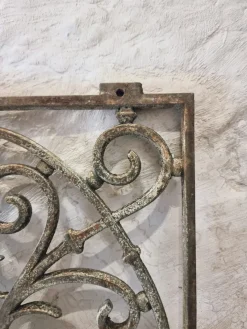 Outlet Pamono Antique French Rustic Cast Iron Window Grilles, 1900s, Set of 3