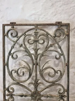 Outlet Pamono Antique French Rustic Cast Iron Window Grilles, 1900s, Set of 3