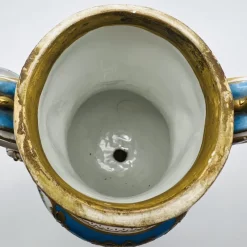 New Pamono Antique French Sevres Style Porcelain Double Handled Urn