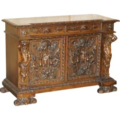Pamono Antique French Sideboard in Walnut, 1850> Sideboards & Buffets