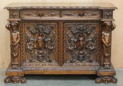 Pamono Antique French Sideboard in Walnut, 1850> Sideboards & Buffets