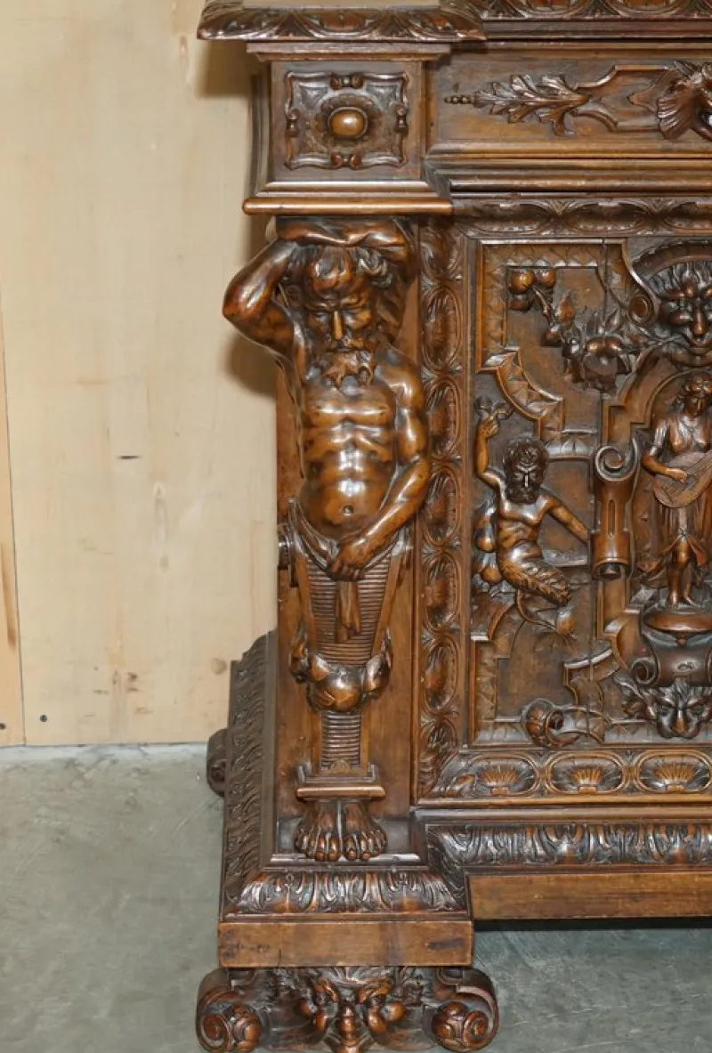 Pamono Antique French Sideboard in Walnut, 1850> Sideboards & Buffets
