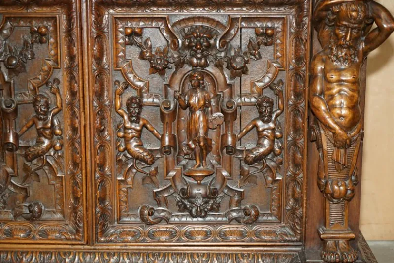 Pamono Antique French Sideboard in Walnut, 1850> Sideboards & Buffets