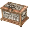 Discount Pamono Antique French Silvered and Gilted Copper Jewellery Casket Box from AB Paris