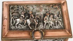 Discount Pamono Antique French Silvered and Gilted Copper Jewellery Casket Box from AB Paris