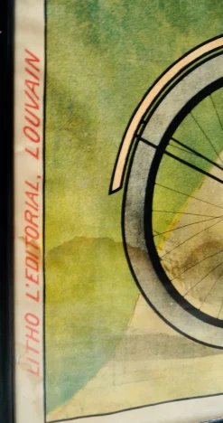 Pamono Antique French Soleil Cycles Advertising Poster