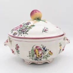 Pamono Antique French Soup Tureen from Lunéville, Early 20th Century> Serving Dishes