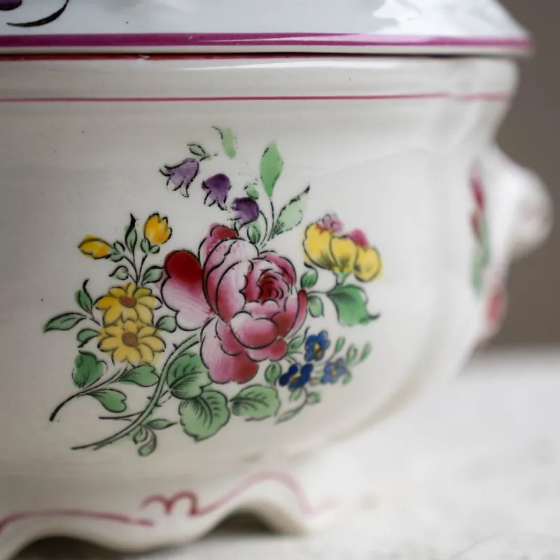 Pamono Antique French Soup Tureen from Lunéville, Early 20th Century> Serving Dishes