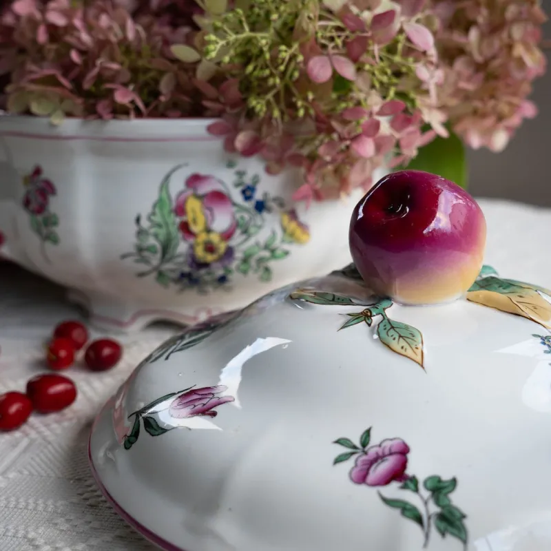 Pamono Antique French Soup Tureen from Lunéville, Early 20th Century> Serving Dishes