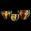 Pamono Antique French Terracotta Cachepots or Planters, 19th Century, Set of 3> Planters And Jardiniere