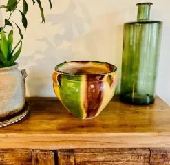 Pamono Antique French Terracotta Cachepots or Planters, 19th Century, Set of 3><noscript><img width=
