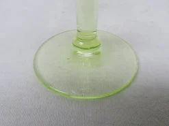 New Pamono Antique French Uranium Glasses Set, Set of 6