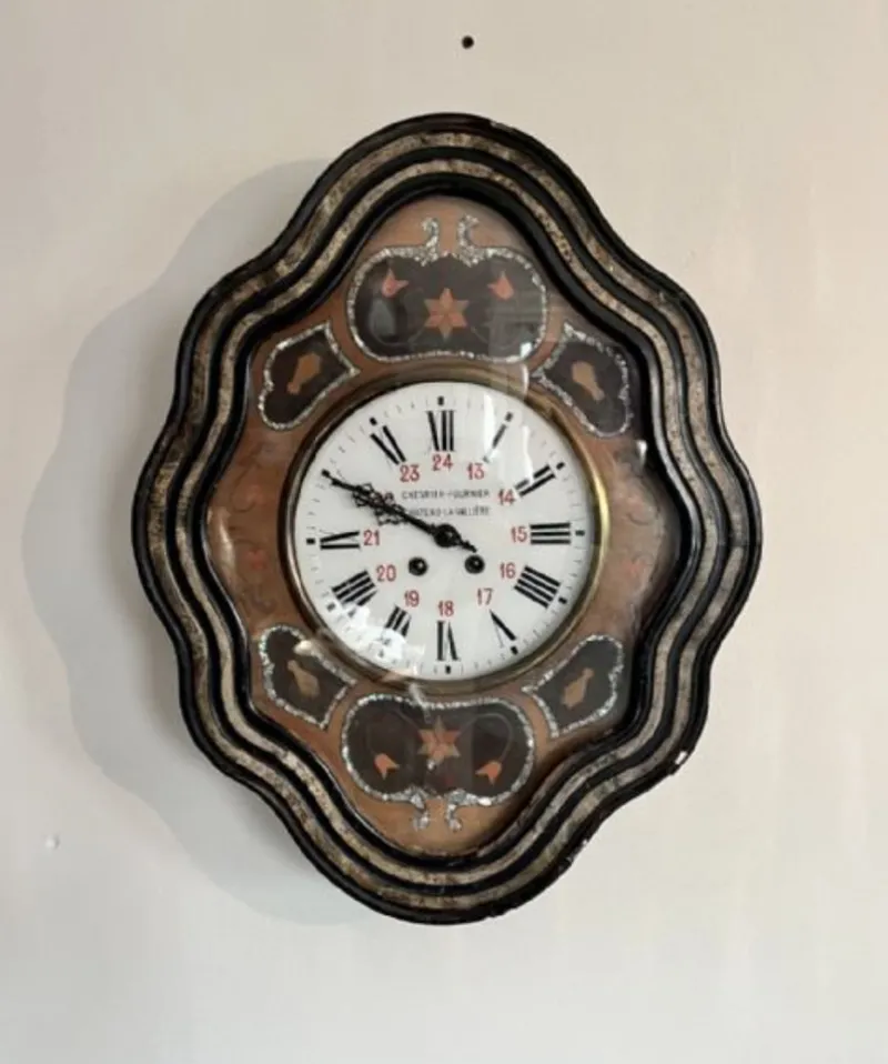 Pamono Antique French Victorian Wall Clock, 1860s> Clocks