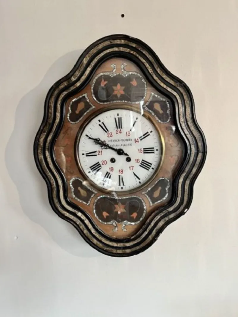Pamono Antique French Victorian Wall Clock, 1860s> Clocks