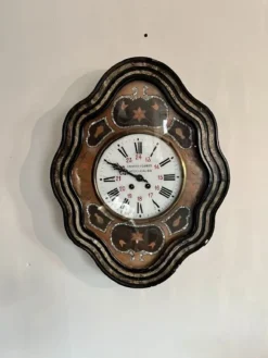 Pamono Antique French Victorian Wall Clock, 1860s><noscript><img width=
