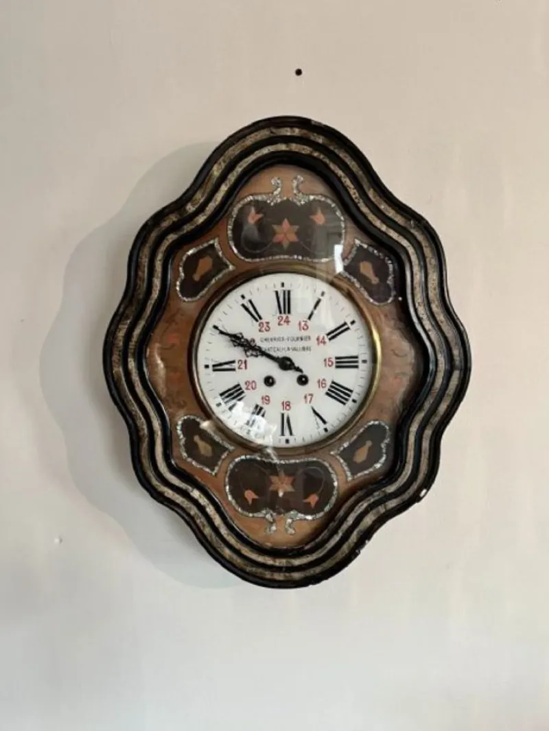 Pamono Antique French Victorian Wall Clock, 1860s> Clocks
