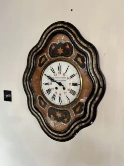 Pamono Antique French Victorian Wall Clock, 1860s><noscript><img width=