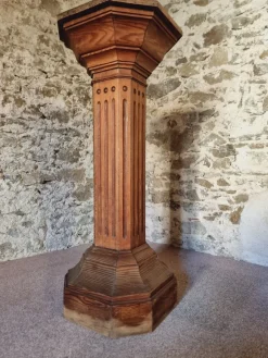 Pamono Antique French Wooden Column Pedestal, 1900s> Pedestals And Columns