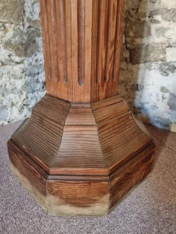 Pamono Antique French Wooden Column Pedestal, 1900s><noscript><img width=