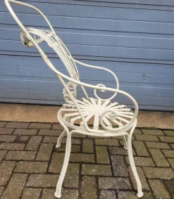 Pamono Antique French Wrought Iron Bistro Chairs, Set of 4><noscript><img width=