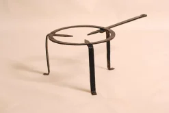 Outlet Pamono Antique French Wrought Iron Tripod Fireplace Stand, 1890s
