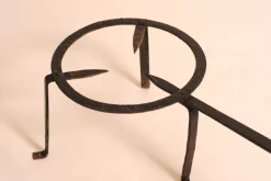 Outlet Pamono Antique French Wrought Iron Tripod Fireplace Stand, 1890s