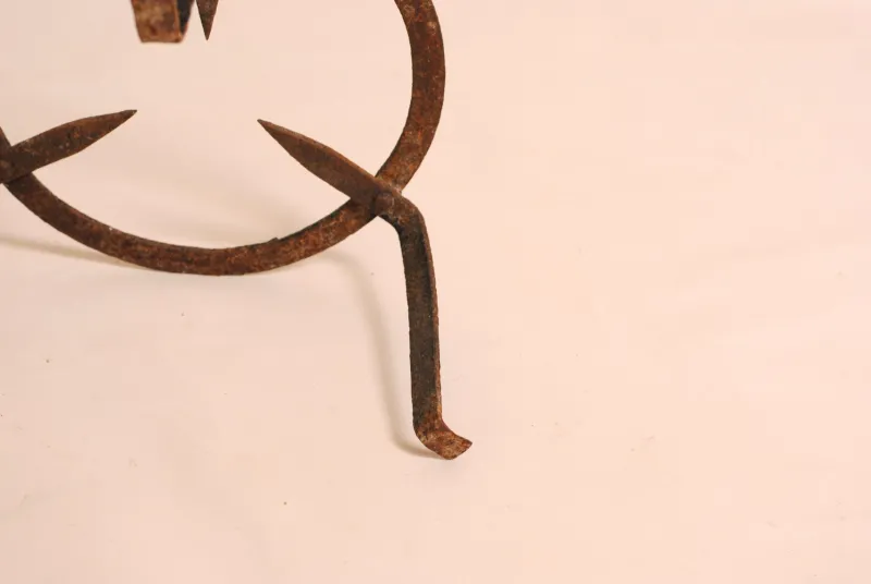Outlet Pamono Antique French Wrought Iron Tripod Fireplace Stand, 1890s