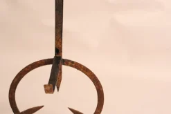 Outlet Pamono Antique French Wrought Iron Tripod Fireplace Stand, 1890s